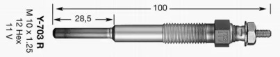 Свеча накаливания (NGK: 3782)